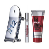 Set Carolina Herrera 212 Heroes EDT for Men 90ml + 10ml + Gel de Baño 100ml HD 2024