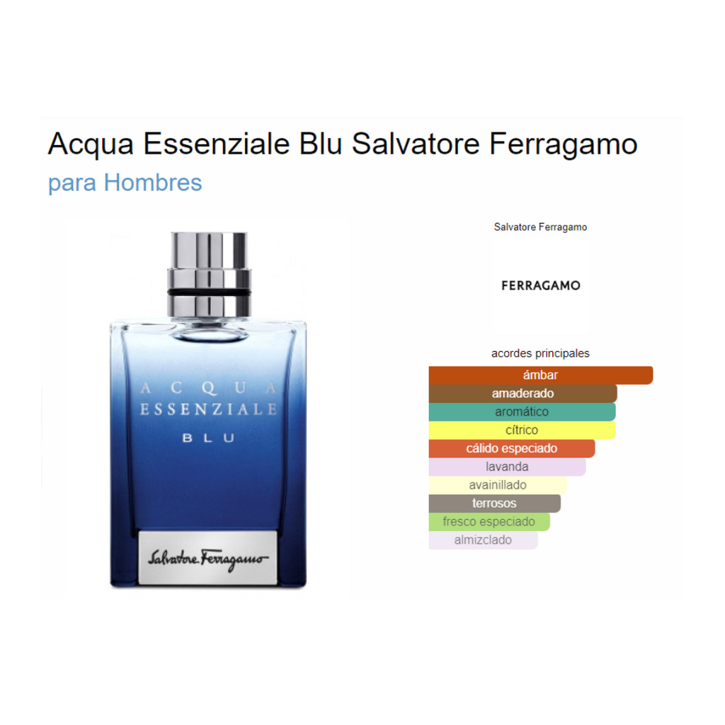 Salvatore Ferragamo Acqua Essenziale Blu EDT Pour Homme 50 ML Cosmetic