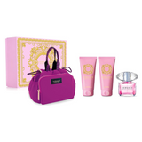 Estuche Versace Bright Crystal EDT 90 ML + Body Lotion 100 ML + Gel 100 ML + Neceser
