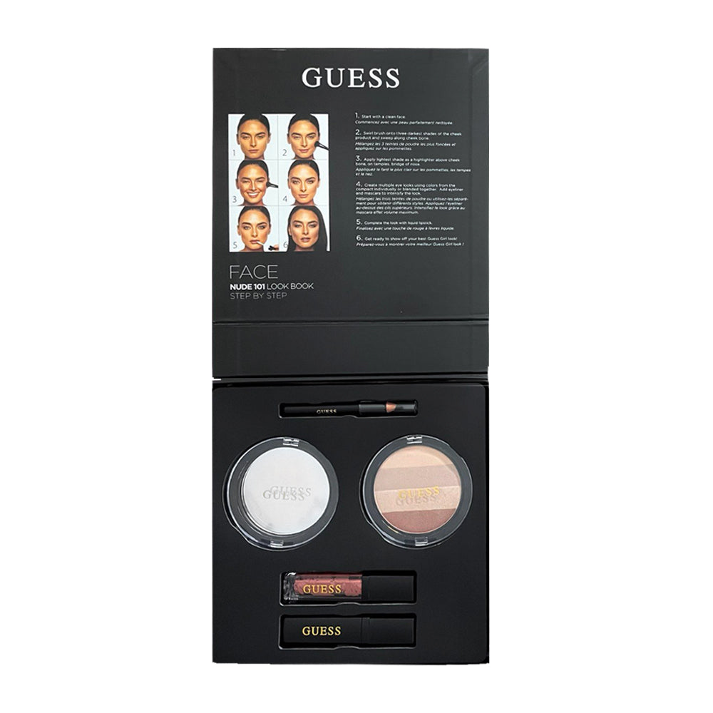 Estuche Guess Maquillaje Nude 101 De 6 Labiales Mujer - mundoaromasperfumes