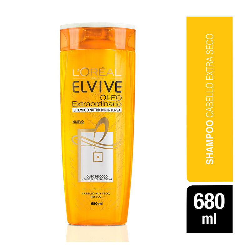 Shampoo Elvive Oleo Extraordinario Coco Cabello Muy Seco 680 Ml Cosmetic