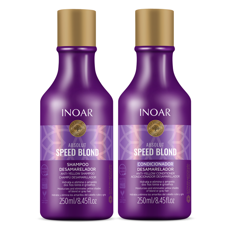 Pack INOAR Absolut Speed Blond Shampoo + Acondicionador 250ml