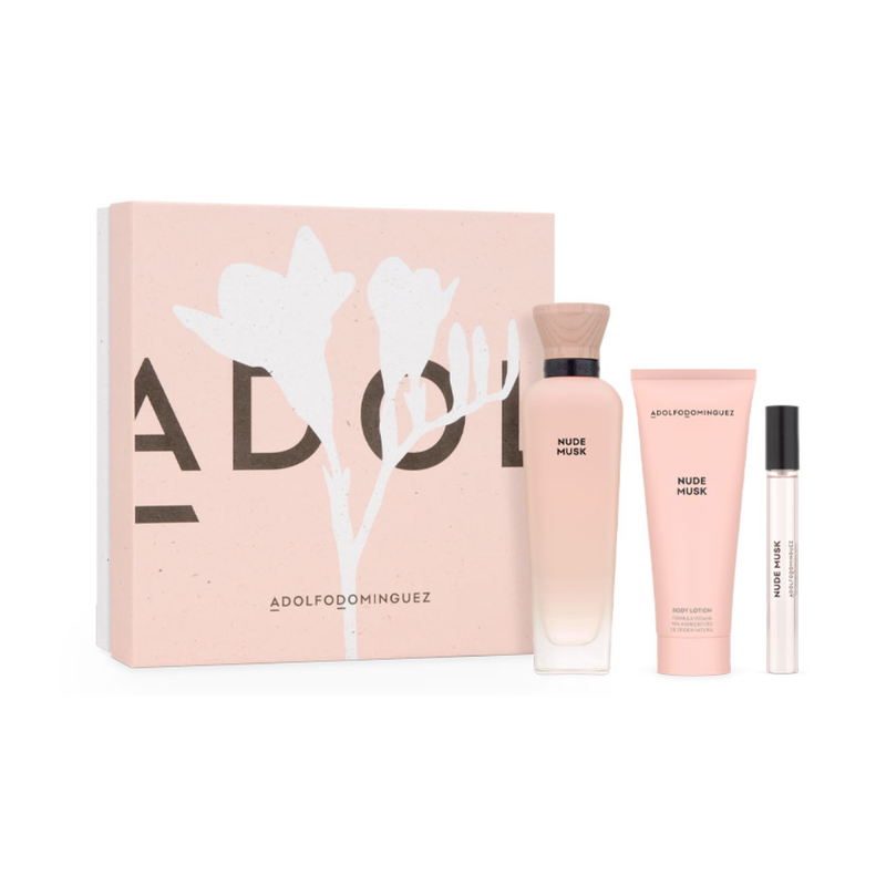 Set Adolfo Domínguez Nude Musk EDP 120ml + 10ml + BL 75ml