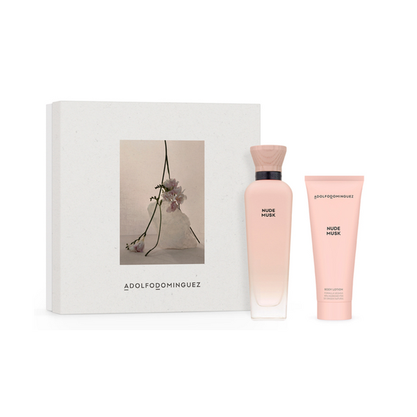 Set Adolfo Domínguez Nude Musk EDP 120ml + BL 75ml ANUAL LATAM