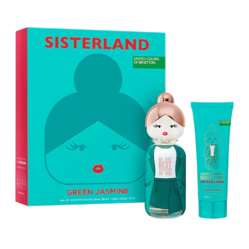 Benetton Sisterland Green Jasmine EDT 80 ml + Body Lotion 75 ml