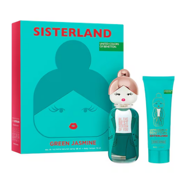 Set Benetton Sisterland Perfume Green Jasmine EDT 80 ml + Body