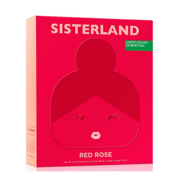 Benetton Sisterland Red Rose EDT 80ml + BL 75ml COS3929