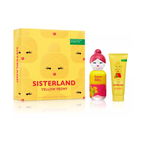 Benetton Sisterland Yellow Peony EDT 80ml + BL 75ml