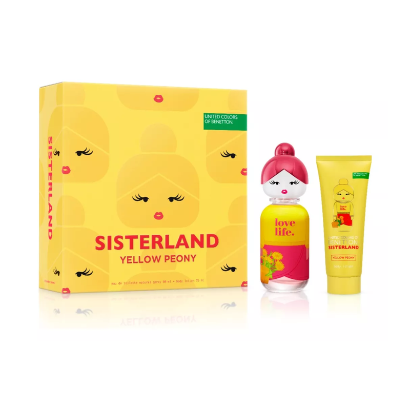 Benetton Sisterland Yellow Peony EDT 80ml + BL 75ml