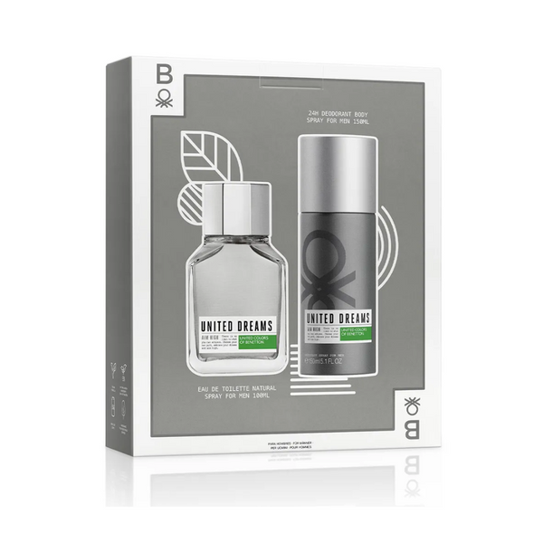 Benetton United Dreams AIM HIGH EDT 100ml + Deo 150ml .