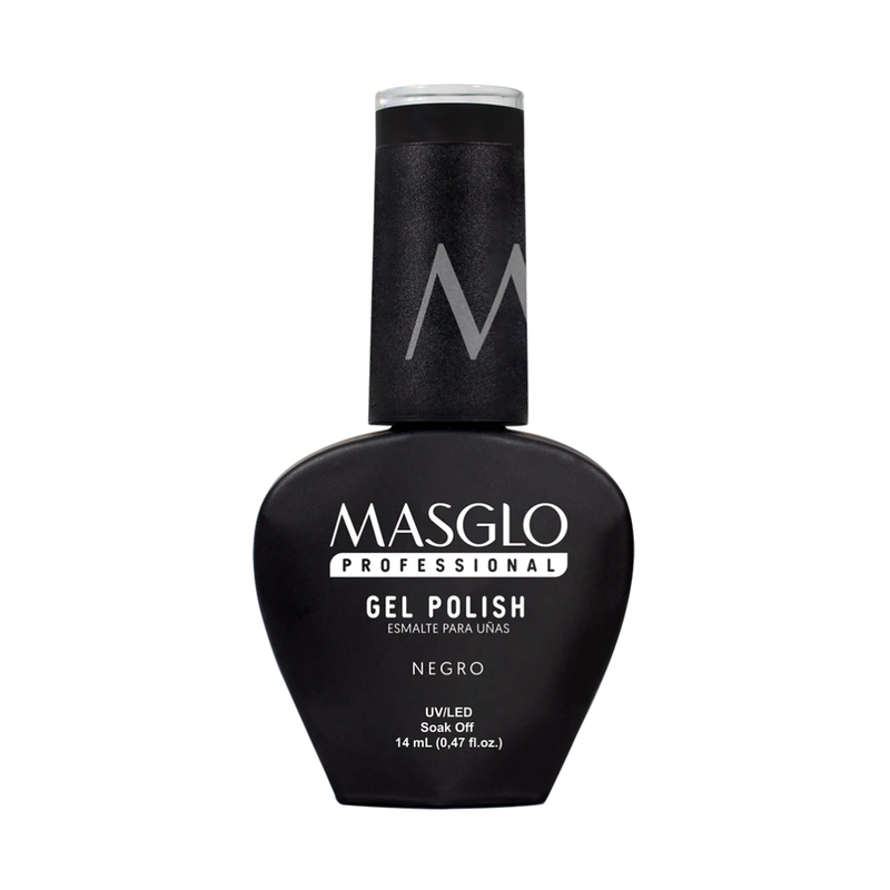 Esmalte Semi-Permanente Gel Polish Negro 14ml. Masglo Professional