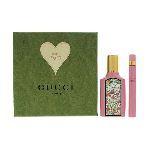 Gucci Flora Gorgeous Gardenia 2 Piece Gift Set: EDP 50ml + Travel Spray 10 ml