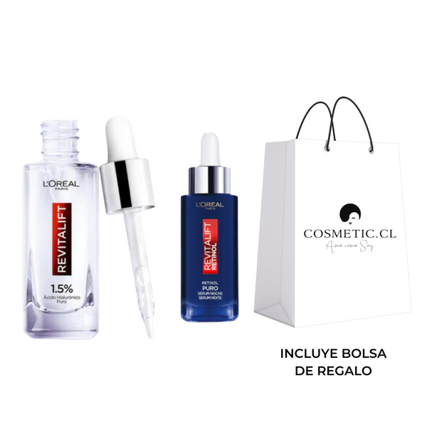 Pack Skin Care Loreal Rostro Acido Hialurónico Serum 30ml + Skin Care Loreal  Rostro Serum Facial  N .