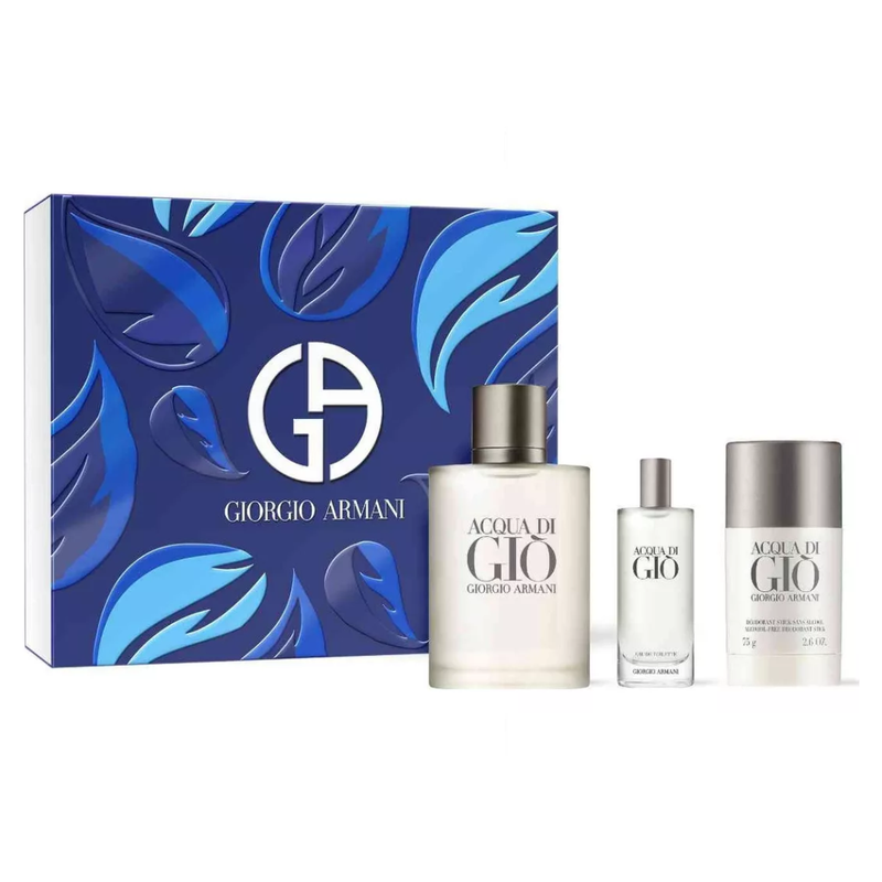 Set Giorgio Armani Acqua Di Gio EDT 100ml + 15ml + Deo 75g