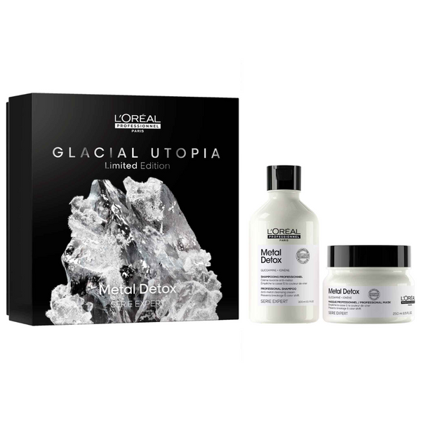 Set Glacial Utopia Limited Edition Metal Detox Serie Expert Shampoo + Mascarilla L'Oréal Professionnel 2024