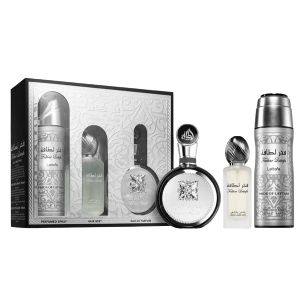 Set Lattafa Fakhar Men EDP 100 ml + Perfume Spray 200 ml + Hair Mist 50 ml