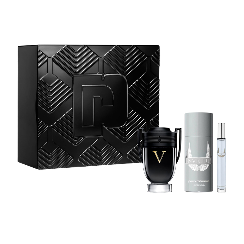 Set Paco Rabanne Invictus EDP 100 ml + Desodorante 150 ml + Megaspritzer 10 ml