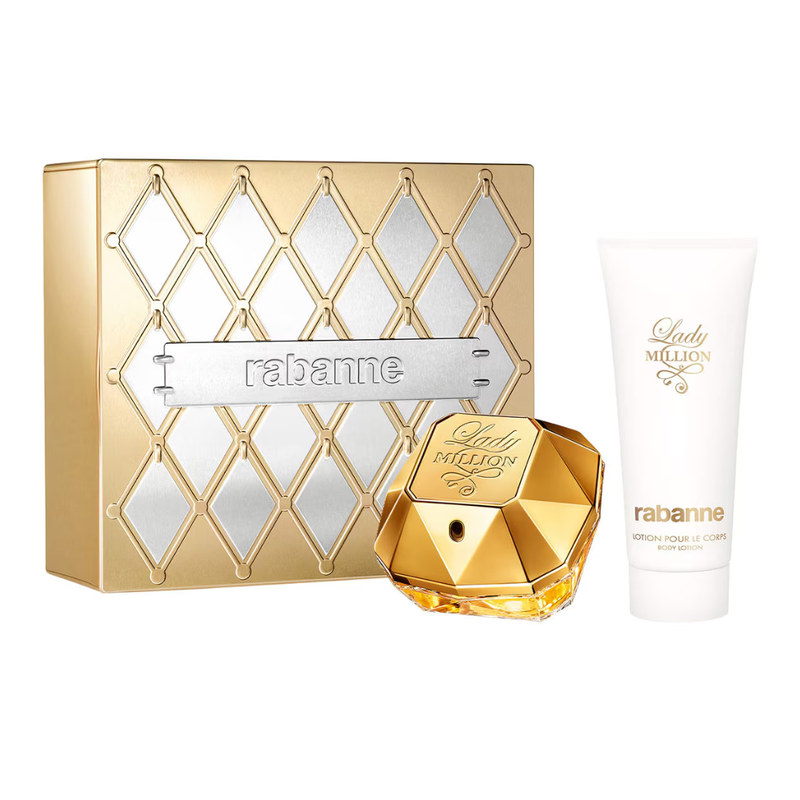 Set Perfume Lady Million EDP 80 ml + Loción para el Cuerpo 100 ml Paco Rabanne 2025