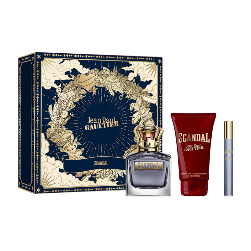 Set Perfume Scandal EDT pour Homme 100 ml + Mini 10 ml + Gel de Ducha ...