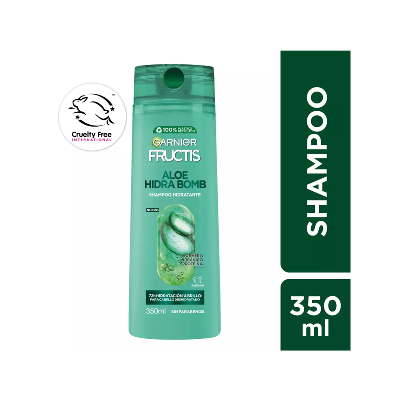 Shampoo Hidratante Garnier Fructis Aloe Hidra Bomb Aloe Vera + Proteina 350ml