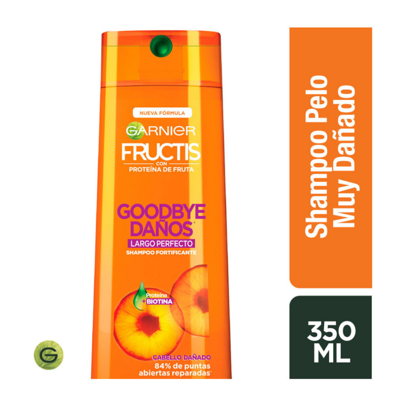 Shampoo Fructis GoodBye Daños Proteina + Amla Biotina Cabello Dañado 350 ML