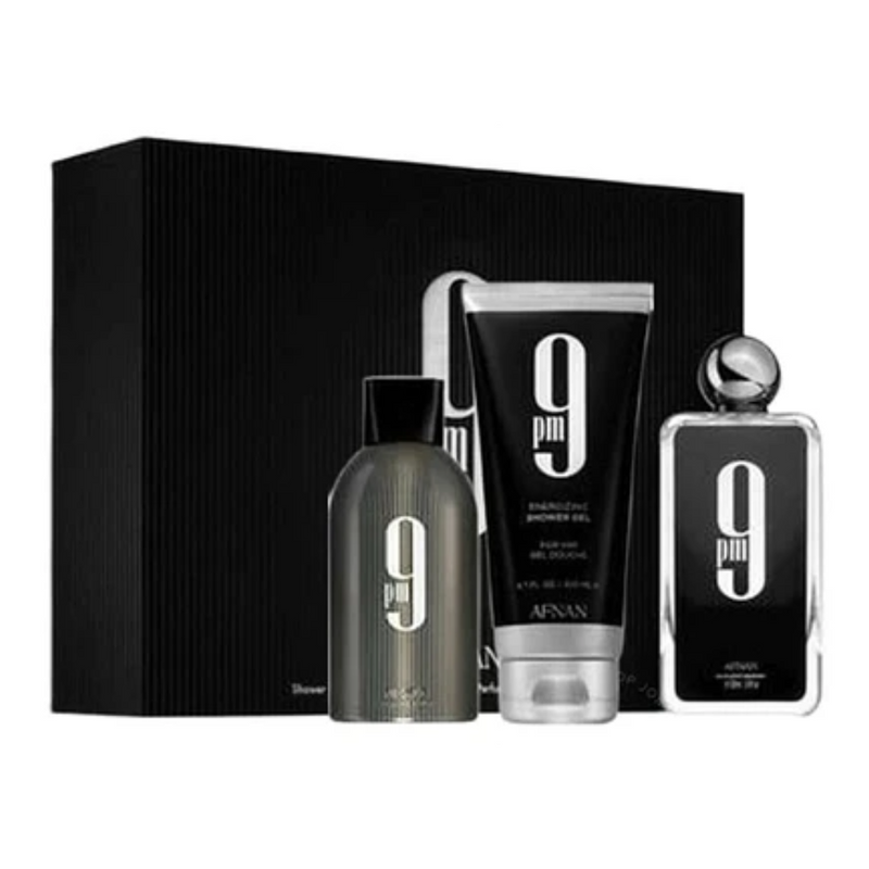 Set Afnan 9 pm EDP 100 ml + Shower Gel 200 ml + Deo 250 ml