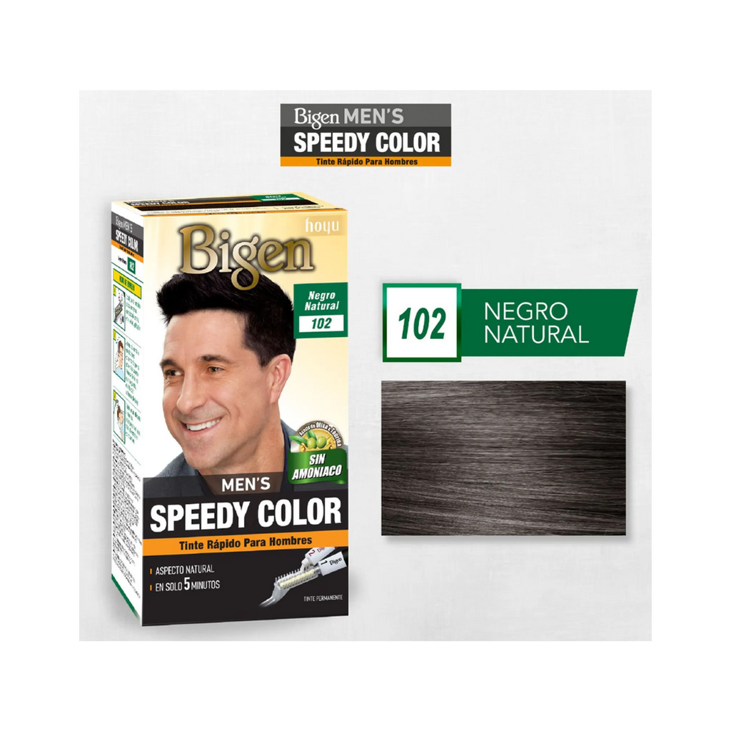TINTE PERMANENTE PARA HOMBRE SPEEDY COLOR #102 NEGRO NATURAL – Cosmetic