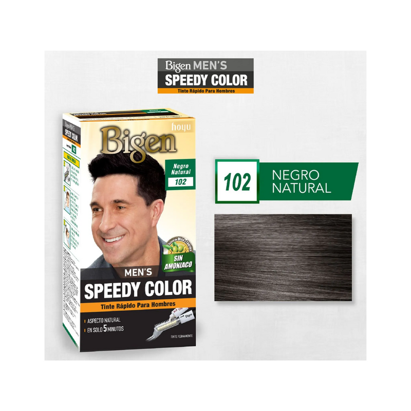 TINTE PERMANENTE PARA HOMBRE SPEEDY COLOR #102 NEGRO NATURAL