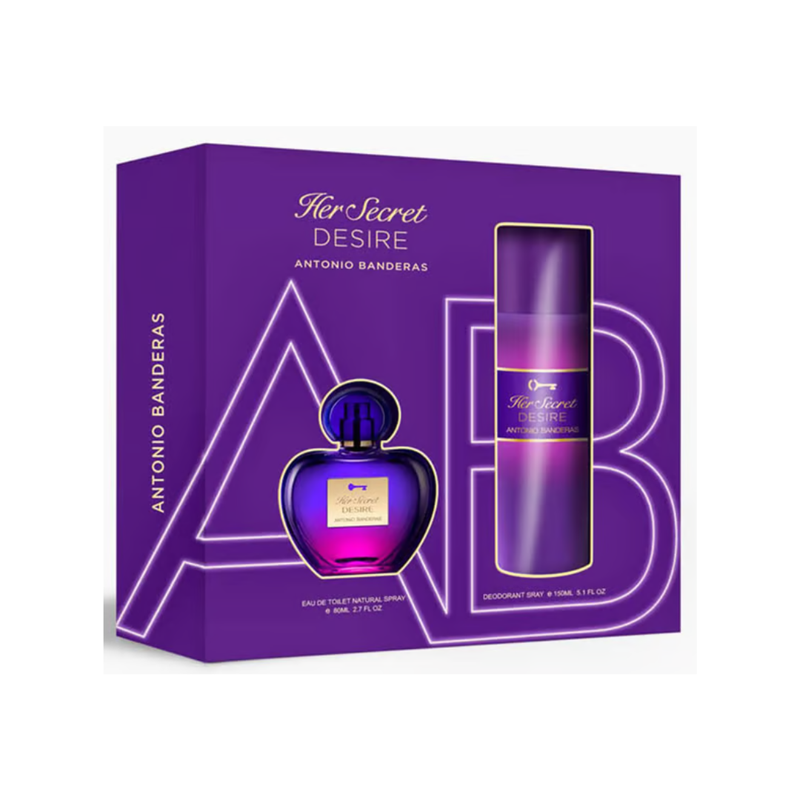 Set Antonio Banderas Her Secret Desire EDT 80 ml + Deo 150 ml 2022 H1