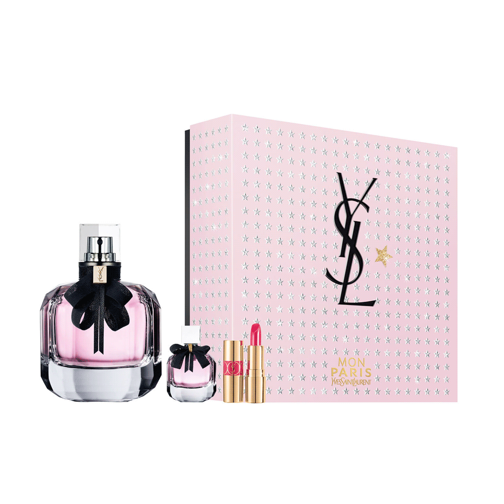 Yves Saint Laurent MON PARIS セット Set Mon Paris Edp 90Ml+Edt 7.5Ml+Rouge 1.4Ml / Cosmetic