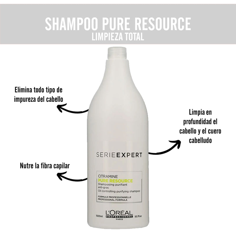 L’Oréal Serie Expert Pure Resource Shampoo - 1500 ml