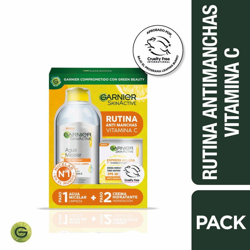 Garnier- Skin Active Agua Micelar Express Aclara Tono Uniforme