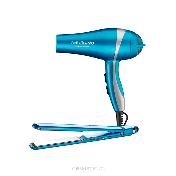 Kit Babyliss Pro Plancha + Secadora Nano Titanium BNTPP15UZ