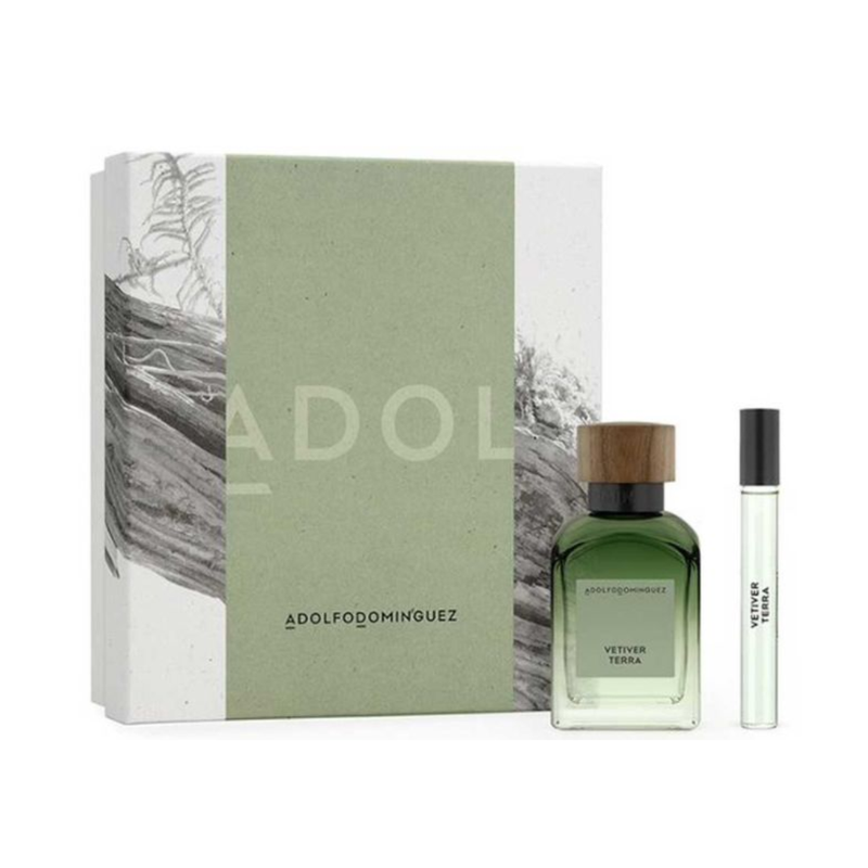 Set Adolfo Dominguez Vetiver Terra Men EDP  120 ml + 10 ml