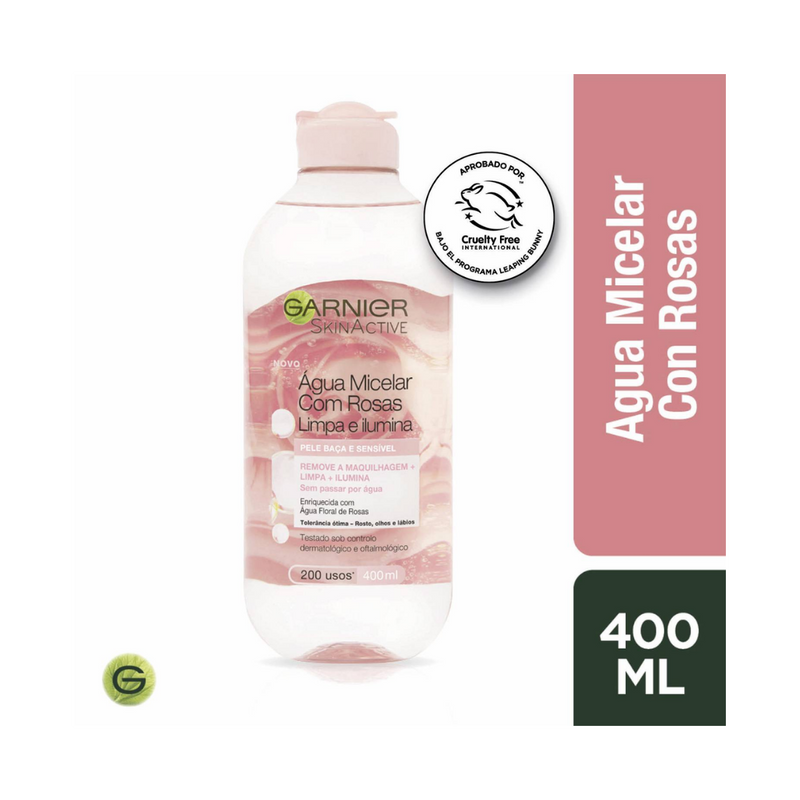 Agua Micelar Garnier Agua De Rosas 400 ML Skin Naturals