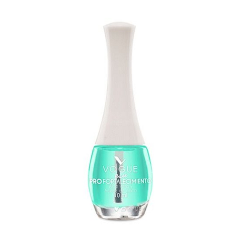 Base de Uñas Vogue Pro-Fortalecimiento Aloe Vera y Aceite de Coco