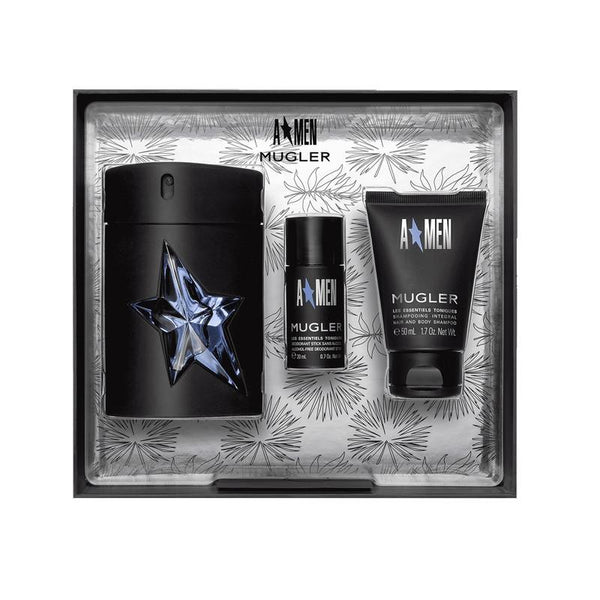 A-MEN MUGLER SET EDT 100 ML + SHAMPOO 50 ML + DESODORANTE 20 ML