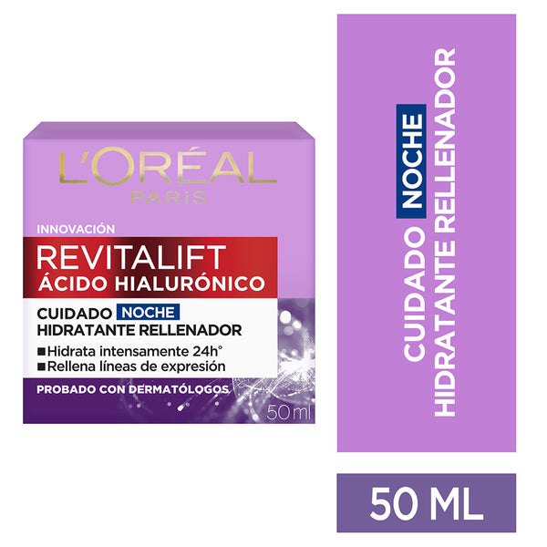 Crema Noche Anti-Arrugas Revitalift Ácido Hialurónico 50 ml