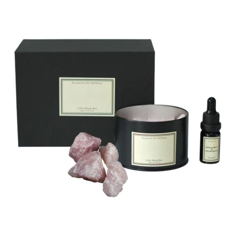 Difusor Aromático De Piedras de Cuarzo y Aceite Esencial 10ml. PIEDRA BLANCA: AMBER ALLURE