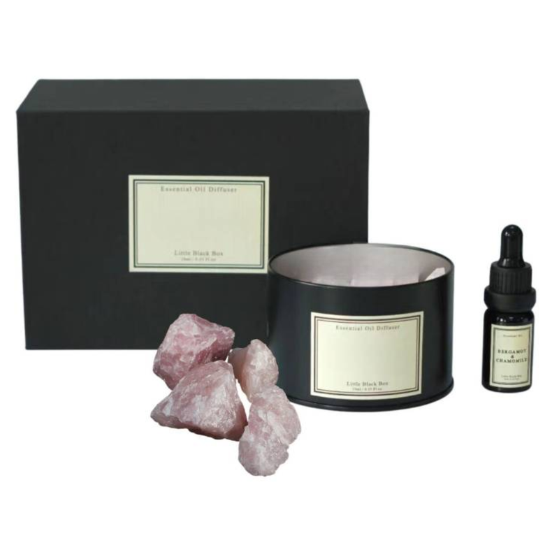 Difusor Aromático De Piedras de Cuarzo y Aceite Esencial 10ml. PIEDRA ROSADA: ROSE OUD