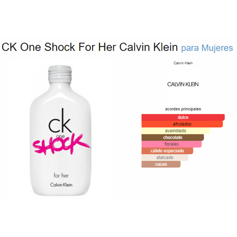 CK One Shock For Her 200ML EDT Mujer Calvin Klein CAL7 Cosmetic