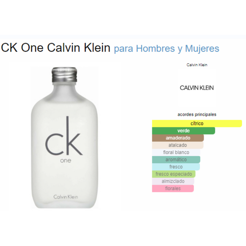 CK One 100ML EDT Unisex Calvin Klein PDL1173