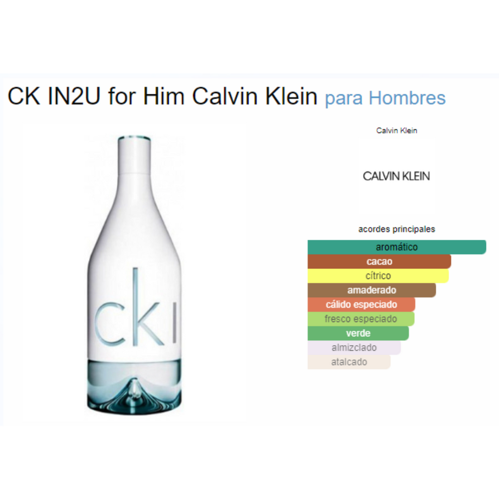 CK In 2 U For Him 100ML EDT Hombre Calvin Klein PDL1164 Cosmetic