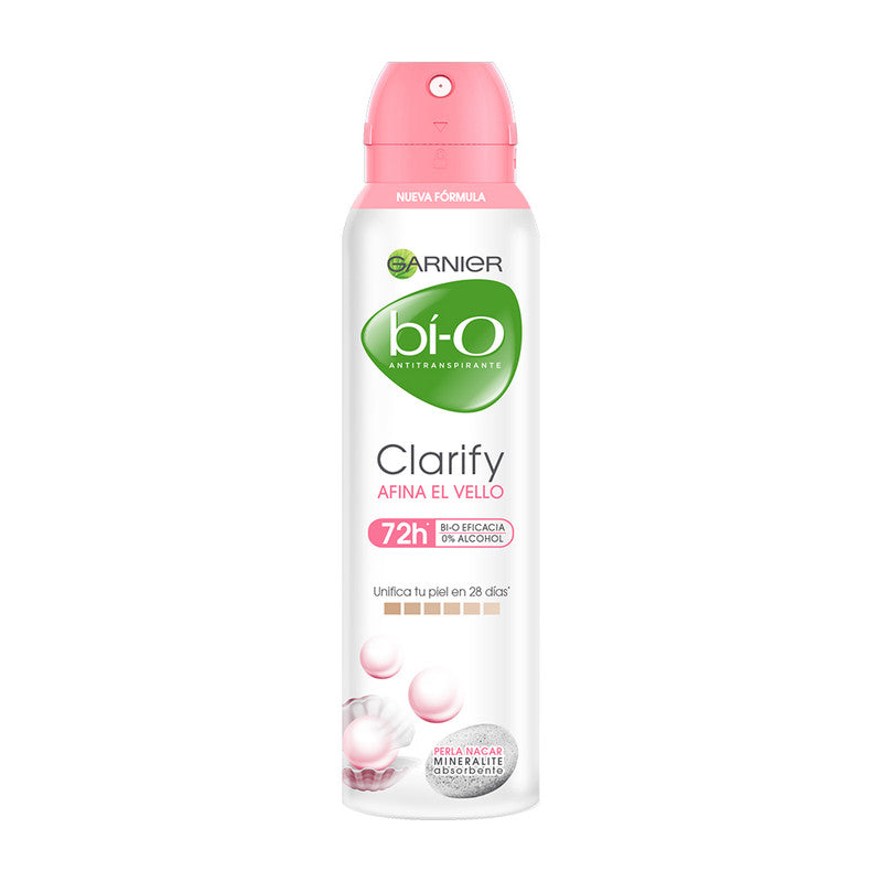 Desodorante Bi-O Spray Clarify Afina El Vello Perla Nacar 150Ml