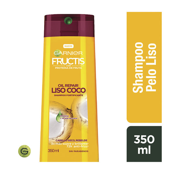 Shampoo Fructis Oil Repair Liso Coco Cabello Seco Rebelde 350 Ml