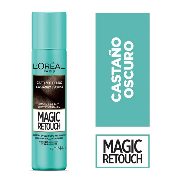 L'oréal Paris Coloración Magic Retouch Spray Castaño Oscuro 75 ML