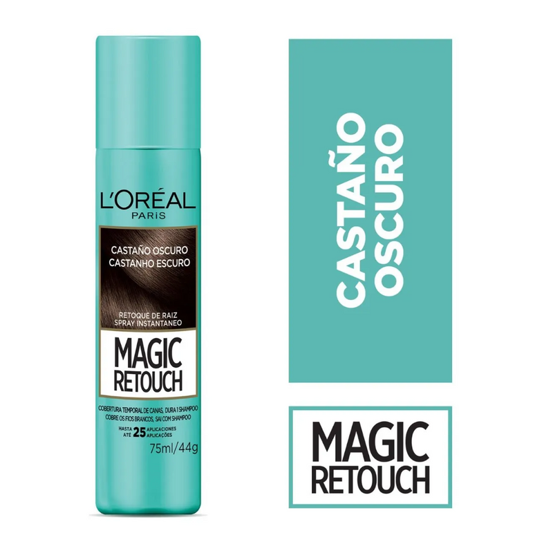 L'oréal Paris Coloración Magic Retouch Spray Castaño Oscuro 75 ML