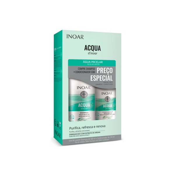 Pack INOAR Acqua d'Inoar Micelar Shampoo 500 ml + Condicionador 250 ml