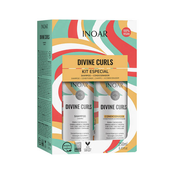 Pack INOAR Divine Curls Shampoo + Acondicionador 250ml