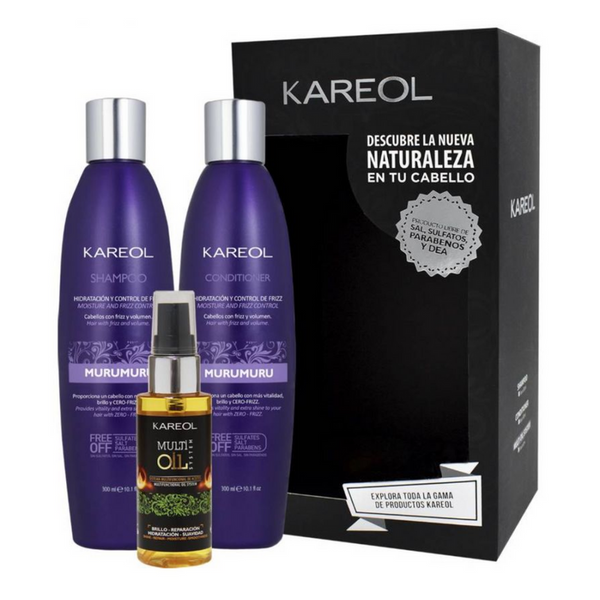 Pack Kareol MuruMuru Shampoo + Acondicionador 300ml + Multi Oil System 60ml